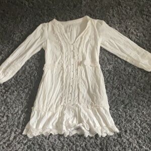 White Anthropologie lace mini dress